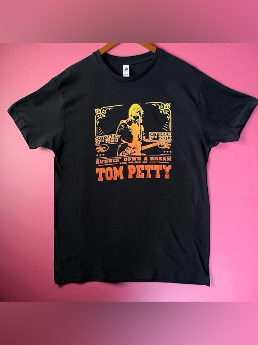 ✨Tom Petty Black Graphic Tee - 'Runnin' Down a Dream'